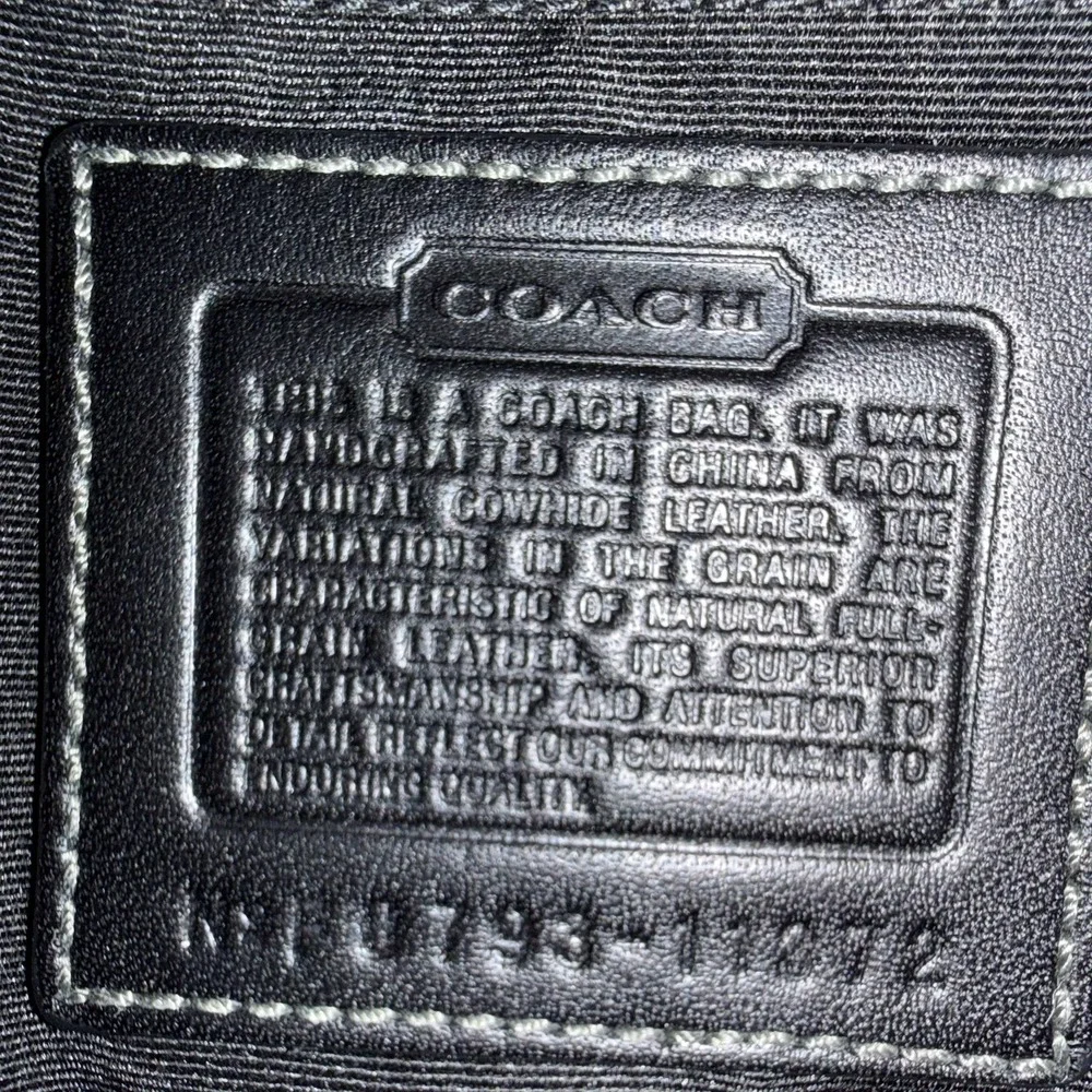 Coach 11372 Black Leather Ergo Hobo Crescent Shoulder Bag Purse Handbag Y2K 2007